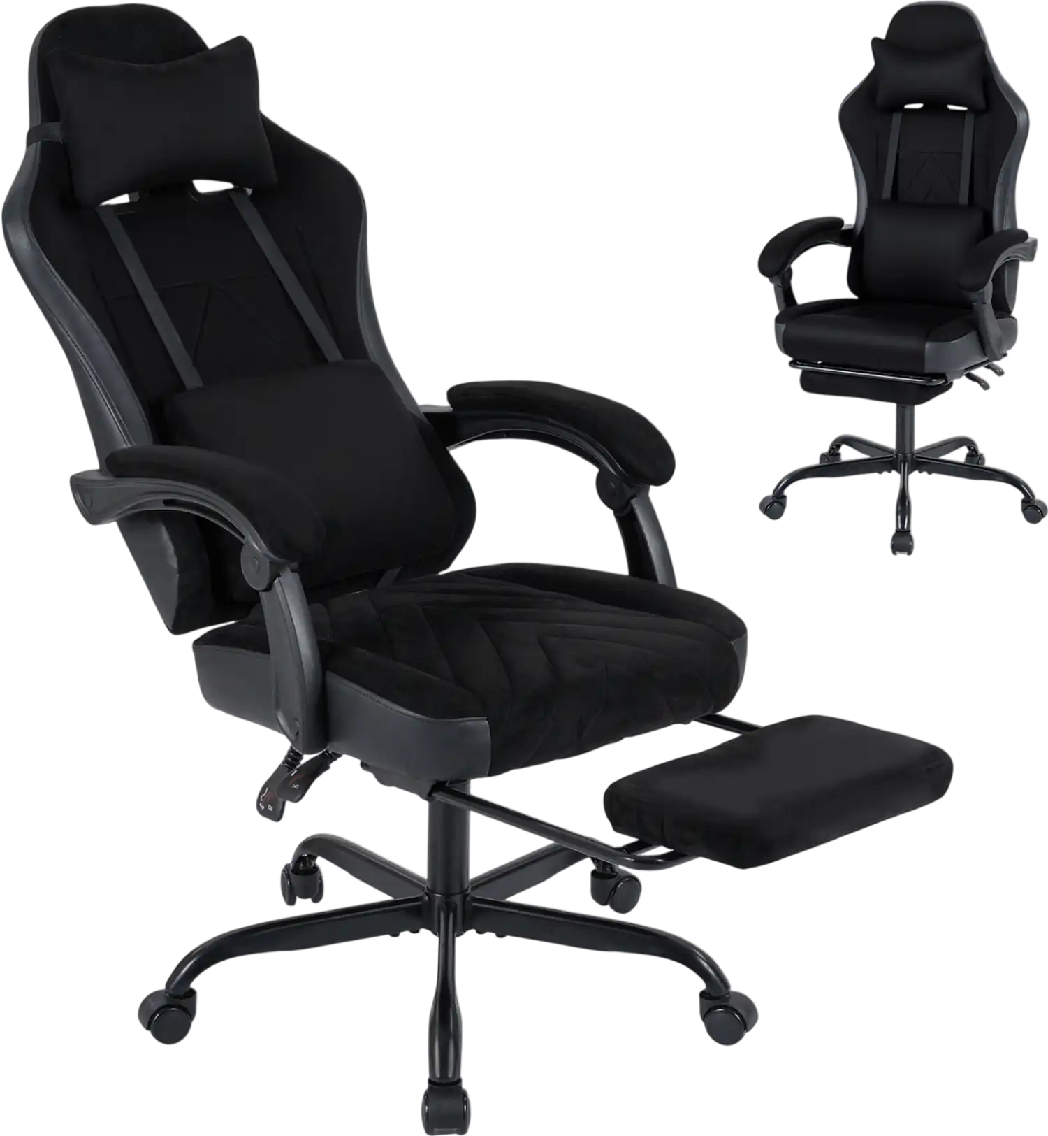 Costway Gaming Computer Chair Height Adjustable Headrest Lumbar Support Linkage Armrests 12318614 New