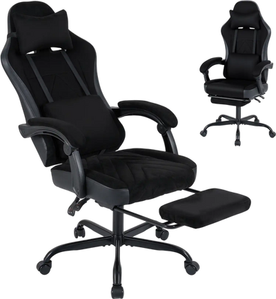 Costway Gaming Computer Chair Height Adjustable Headrest Lumbar Support Linkage Armrests 12318614 New