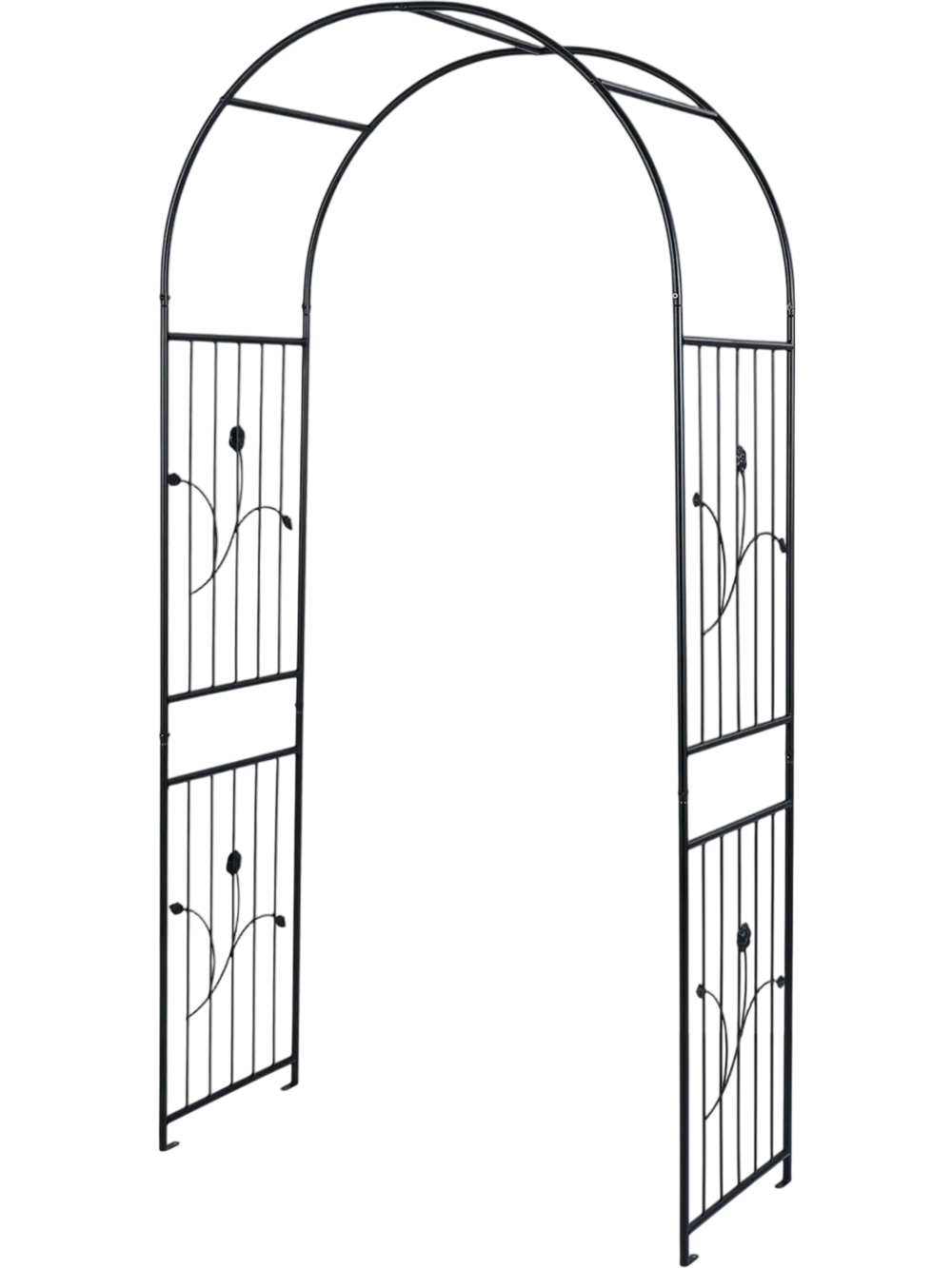 Garden Arch 87 Inches Tall Heavy Duty Metal Arbor Trellis Archway for Climbing Plants