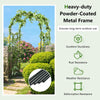 Black garden arch arbor trellis with heavy-duty metal frame, ideal for climbing plants and outdoor decorations.