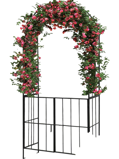 Costway Garden Arch Arbor Trellis Gate Black 93461258 New