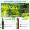 7.5 feet garden arch trellis with PE coated metal structure, featuring anti-rust technology for climbing plants.