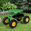 Red/Green Garden Cart Rolling Work Seat With Heavy Duty Tool Tray Gardening Planting-Green - Gallery View 1 of 11