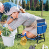Garden Kneeler and Seat Folding Sturdy Gardening Stool-Blue - Gallery View 1 of 11