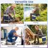 Garden kneeler and seat in navy with wide EVA foam padding, ideal for gardening, fishing, maintenance, and camping.