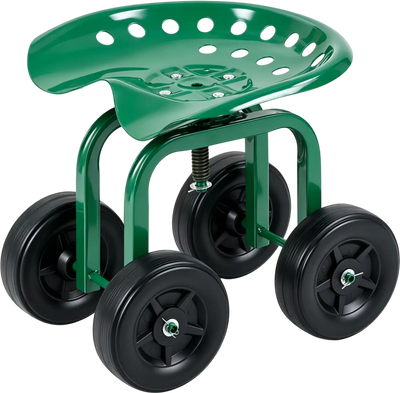 Costway Garden Rolling Workseat 360° Swivel Adjustable Height 38721594 New