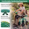 Garden rolling workseat with 360° swivel seat, ergonomic design, and adjustable height, ideal for gardening tasks.