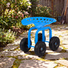 Garden Rolling Workseat with 360° Swivel Seat and Adjustable Height-Blue - Gallery View 1 of 10