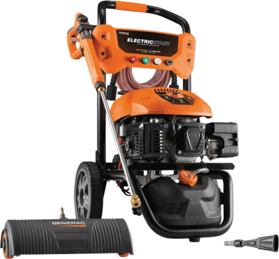 Generac 3100 PSI 2.5 GPM Electric Start Gas Pressure Washer Kit with Attachments 7143 New