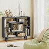 Geometric Bookcase with Anti-Tipping Kit and Storage Shelving Unit-Black - Gallery View 1 of 10