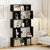 Geometric Bookshelf Set of 2 5-Tier Bookcase with Open Shelves and Closed-back Cubes-Black - Gallery View 1 of 10