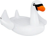 Giant Inflatable Swan Floating Island 4-Person Pool Float with 4 Cups Holders