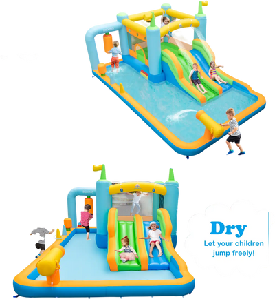 Costway Giant Inflatable Water Slide Kids 3-10 w/ 680W Blower 76589314 New