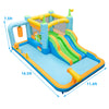 Giant inflatable water slide for kids with dual slides, splash pool, and safety features, perfect for outdoor fun.