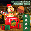 7-foot inflatable gingerbread man in hot cocoa mug with LED lights, weather-resistant fabric, perfect for Christmas.