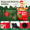 7-foot inflatable gingerbread man in hot cocoa mug with LED lights, gift boxes, and weather-resistant fabric for.