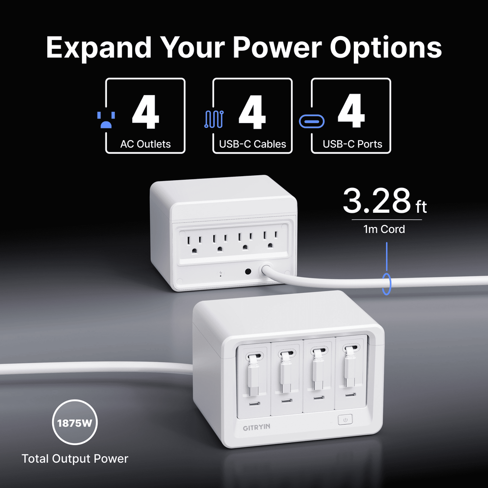 Giraffe Tools Desktop Charging Station 12-in-1 40W Cable Set New