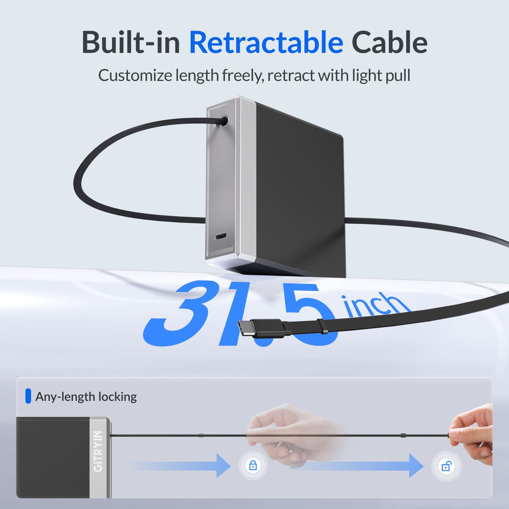Giraffe Tools Retractable Fast Charger 140W USB-C New
