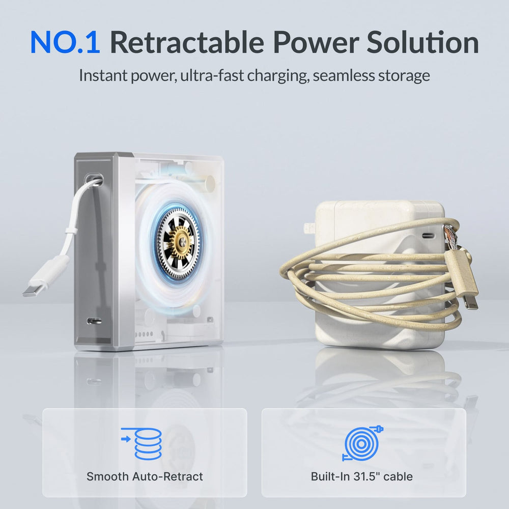 Giraffe Tools Retractable Fast Charger 140W USB-C New