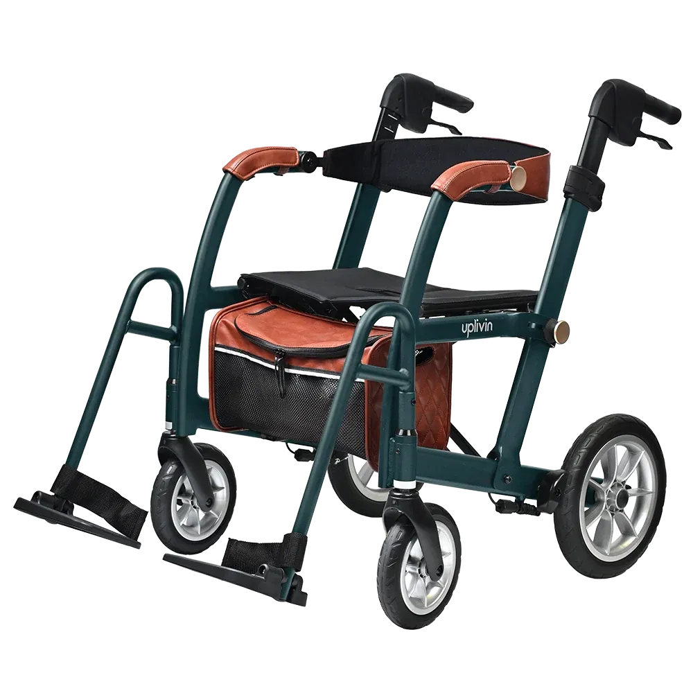 Metro Mobility Glide Rollator Wheelchair 2-in-1 300 lb Capacity Foldable New