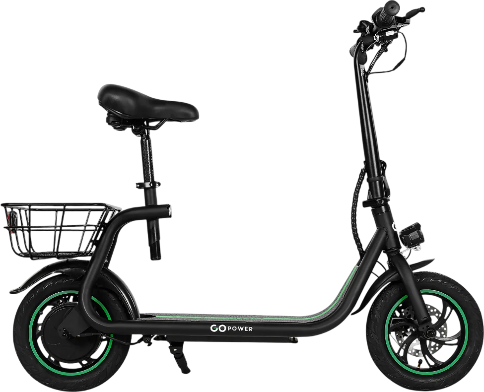 GoPowerBike Go Flow Electric Scooter Sit Down Foldable 350W 16 MPH 18 Mile Range New