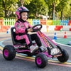 Go Kart for Kids 4 Wheels Pedal with Adjustable Seat and Multi-Terrain Wheels-Pink - Gallery View 1 of 10