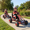 Go Kart for Kids 4 Wheels Pedal with Adjustable Seat and Multi-Terrain Wheels-Red - Gallery View 1 of 10
