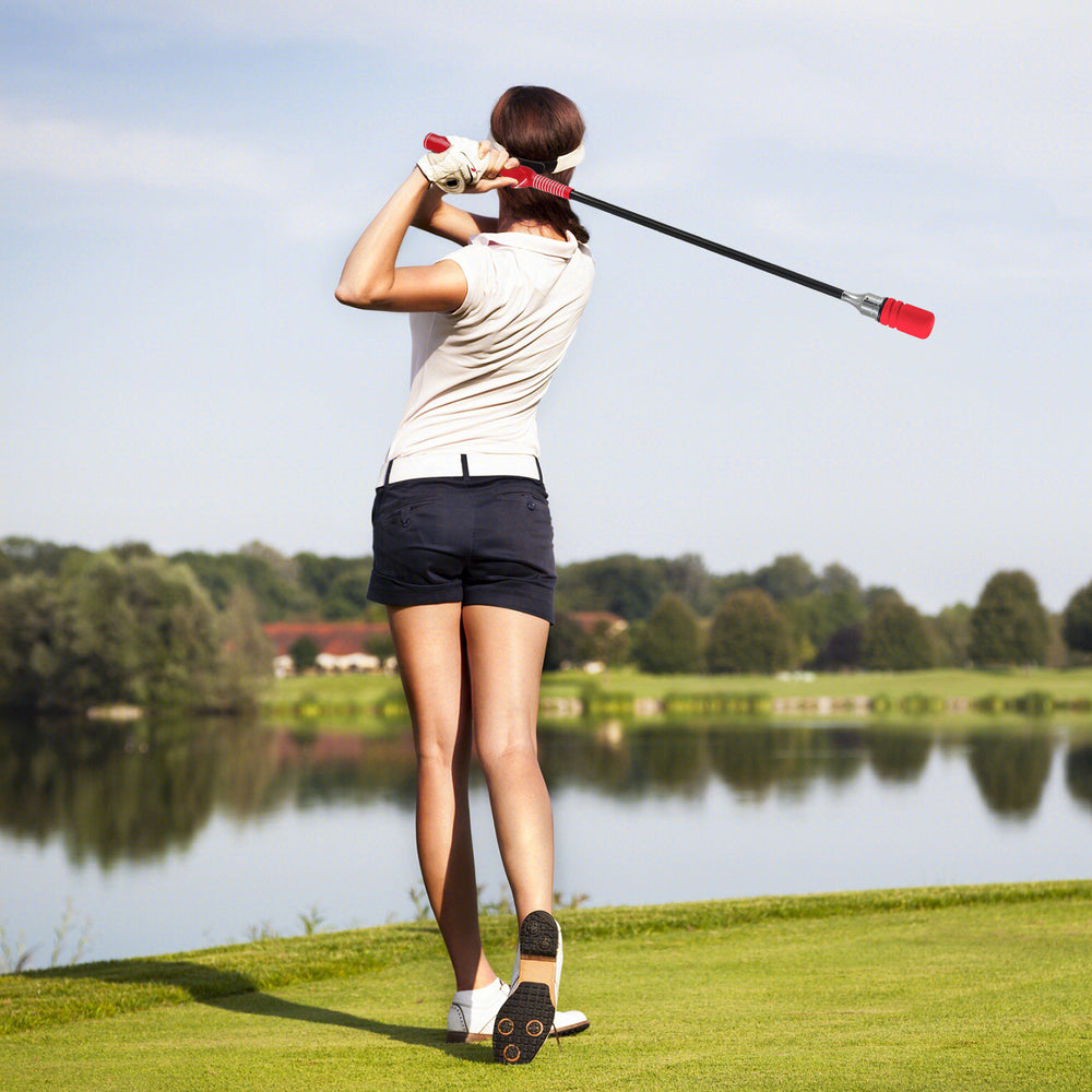 Golf Swing Trainer Click Stick Swing Training Aid for Speed Flexibility Balance-Red - Gallery View 1 of 10
