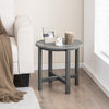 18 Inch Round Weather-Resistant Adirondack Side Table-Gray - Gallery View 1 of 10
