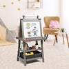 3 in 1 Double-Sided Storage Art Easel-Gray - Gallery View 1 of 11