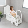 3-step stool with safety handles and non-slip pedals for toddlers, ideal for potty training and kitchen use.