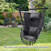 Hanging Rope Swing Chair with Soft Pillow and Cushions-Gray - Gallery View 1 of 10