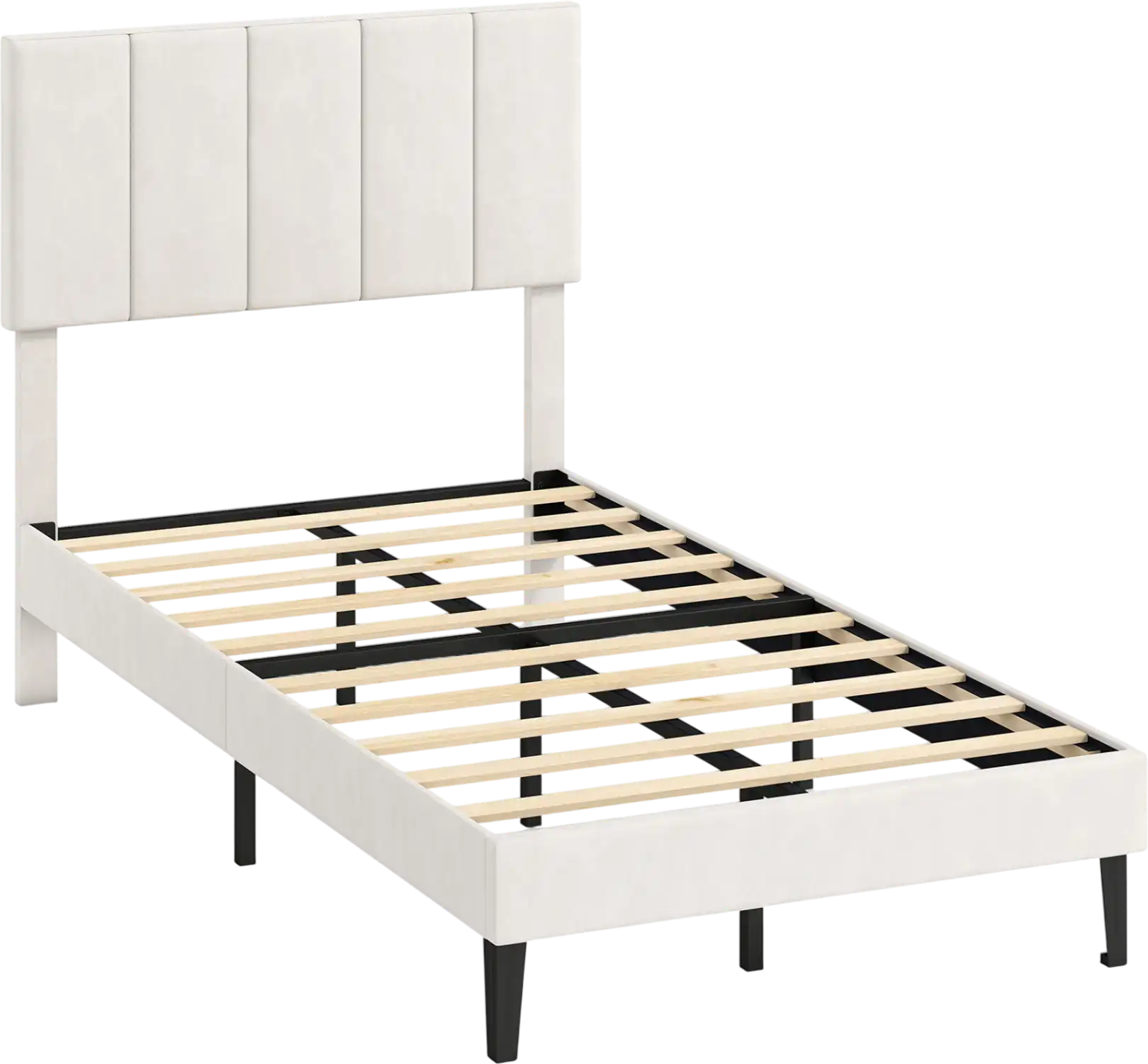 Costway Velvet Upholstered Platform Bed Frame Twin/Full/Queen 23329266 New