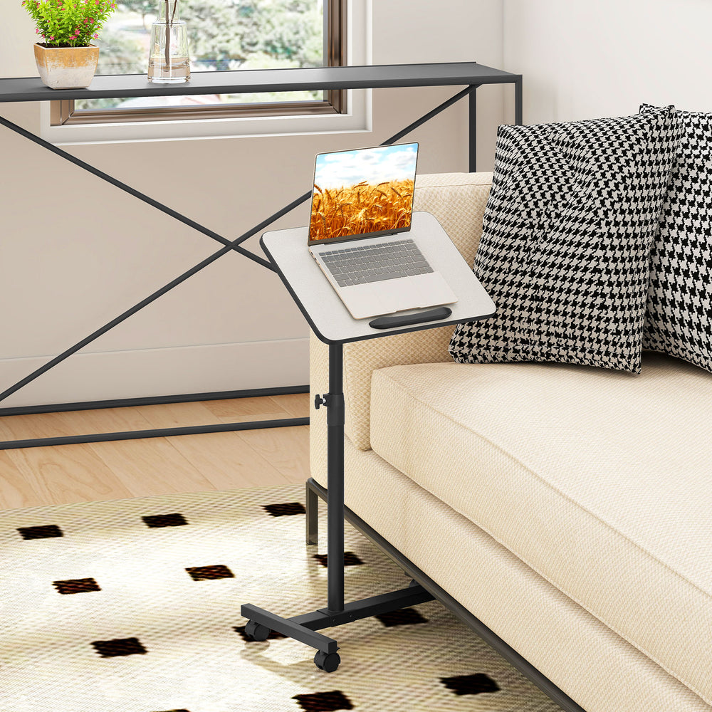 Gray Overbed Rolling Table Food Tray - Gallery View 1 of 10