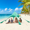 20 x 20 Feet Beach Canopy Tent with UPF50+ Sun Protection and Shovel-Green - Gallery View 1 of 10