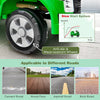 Close-up of the anti-slip, wear-resistant wheel of the 12V kids ride-on garbage truck, designed for various road.