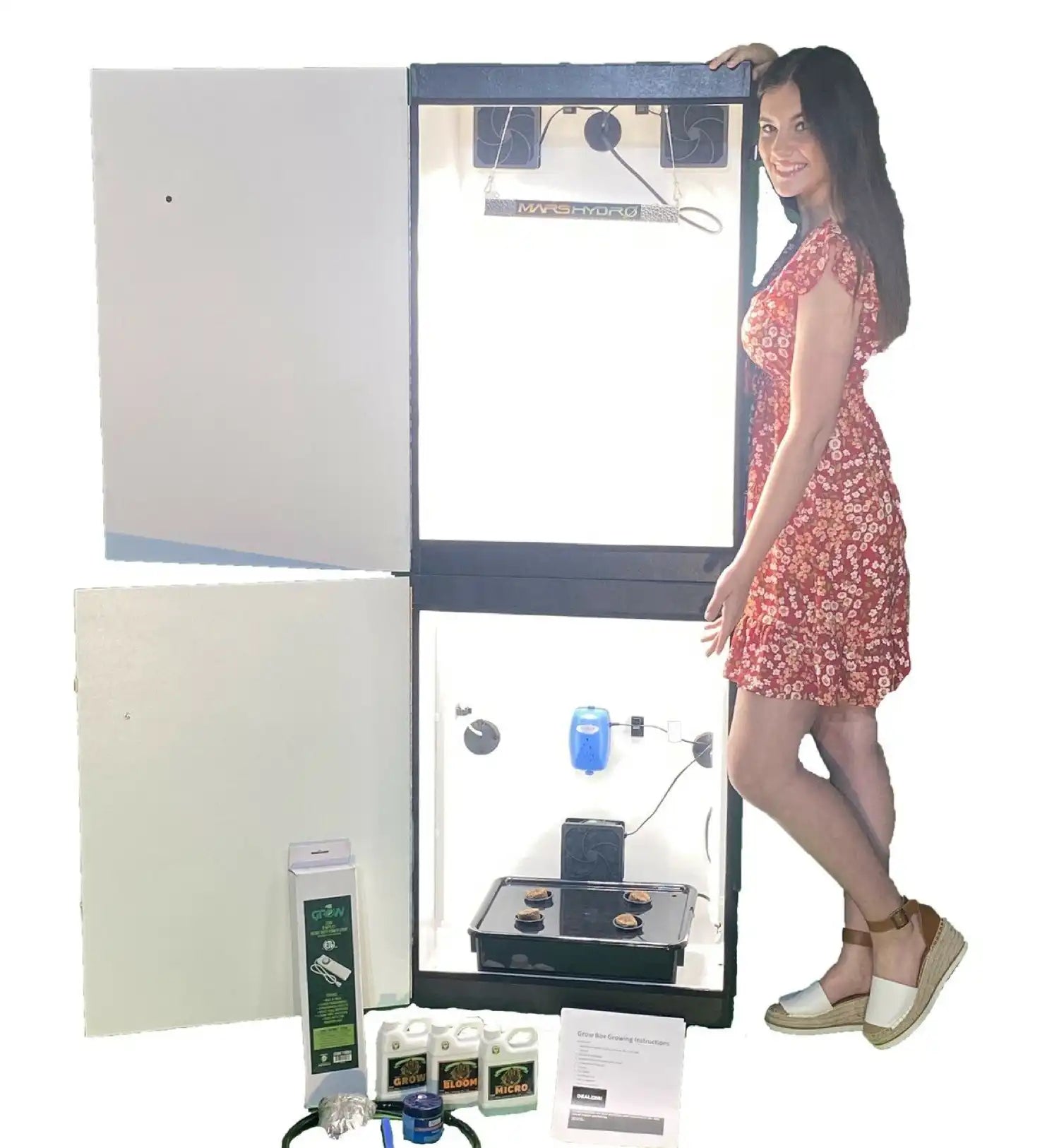 Dealzer Growzilla 5.0 4 Plant LED Hydroponics Grow Box New
