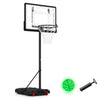 Adjustable pool basketball hoop with LED lights, shatter-proof backboard, and stable design for night training and fun.