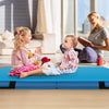 4ft x 4ft x 4in Bi-Folding Gymnastic Tumbling Mat with Handles and Cover-Blue - Gallery View 1 of 9