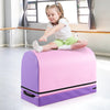 Gymnastics vaulting box in purple with detachable mat, designed for kids' training and easy transportation.