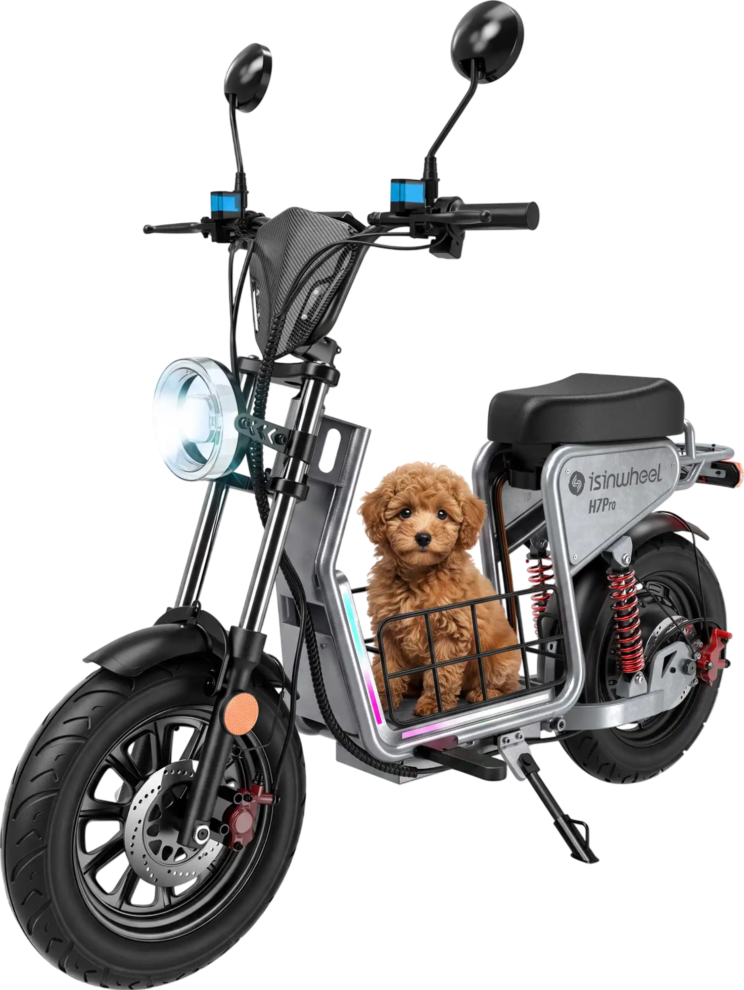 isinwheel H7Pro Electric Scooter with Seat 2000W 41 MPH 45 Mile Range 48V New