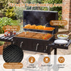 Large charcoal grill with lifting charcoal trays, 752 sq.in cooking area, and folding tables for outdoor barbecues.