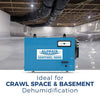 AlorAir HD55 Sentinel Basement/Crawlspace Dehumidifier 53 Pints Auto Defrost Blue New