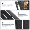 Close-up of HDPE Adirondack chair's slatted surface, promoting airflow and quick drying for outdoor use.