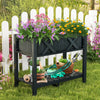 HIPS Raised Garden Bed Poly Wood Elevated Planter Box-Black - Gallery View 1 of 10