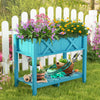 HIPS Raised Garden Bed Poly Wood Elevated Planter Box-Blue - Gallery View 1 of 10