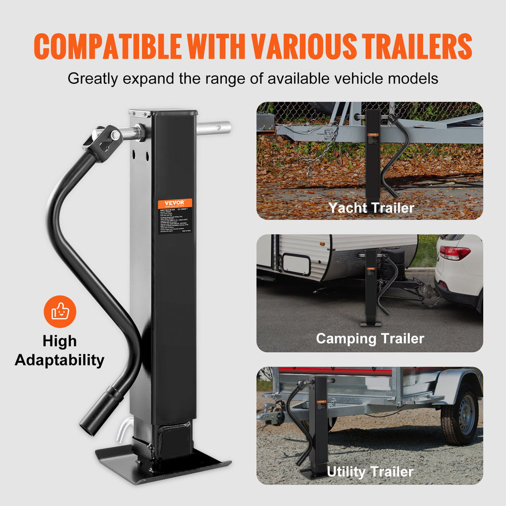 Vevor Trailer Jack 12000 lbs. Capacity Stand with Handle 12.6" to 19.29" Lift Range New