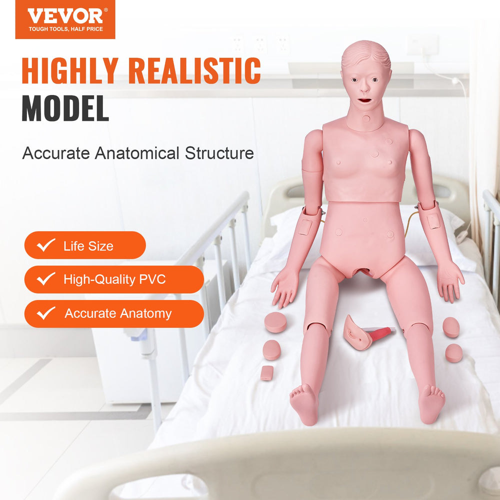 Vevor Training Manikin Life-Size PVC Female Anatomical Model for Comprehensive Nursing Practice New