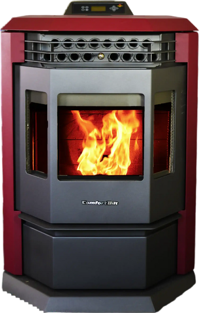 ComfortBilt HP22-SS 2,800 sq. ft. EPA Certified Auto Ignition Pellet Stove 55lb Hopper Burgundy New
