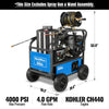 4000 PSI 4 GPM KOHLER E-Start Engine Hot Water Pressure Washer with Hose Reel,  HPW40K